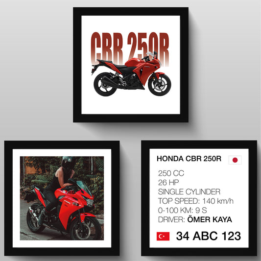 Kişiye Özel 3'lü Motor Tablo