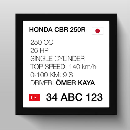 Kişiye Özel 3'lü Motor Tablo