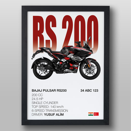 Kişiye Özel Motor Poster & Tablo